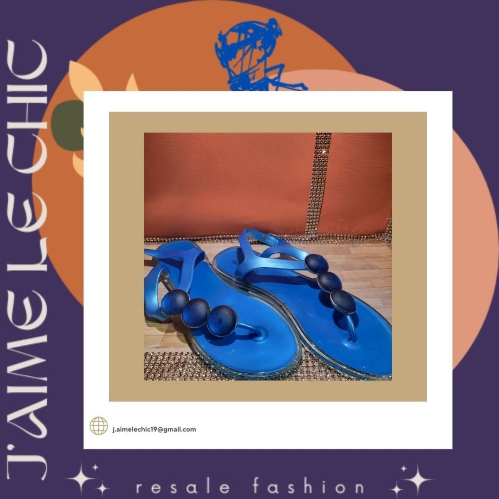 Call It Spring Fashion Bright Blue with Blue Gem Accents